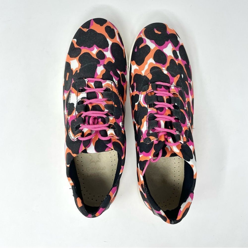 Stuart Weitzman Pink Leopard Print Neoprene Sneakers Size 40/9 - Picture 5 of 8